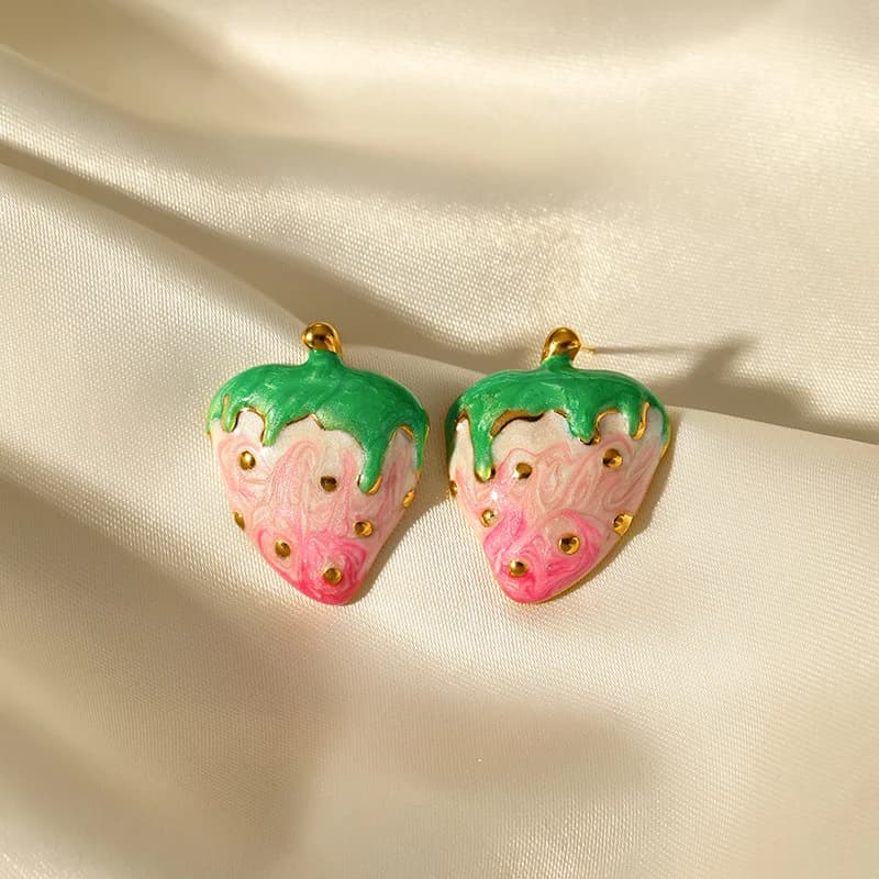 Обици с неправилна форма на сърце
