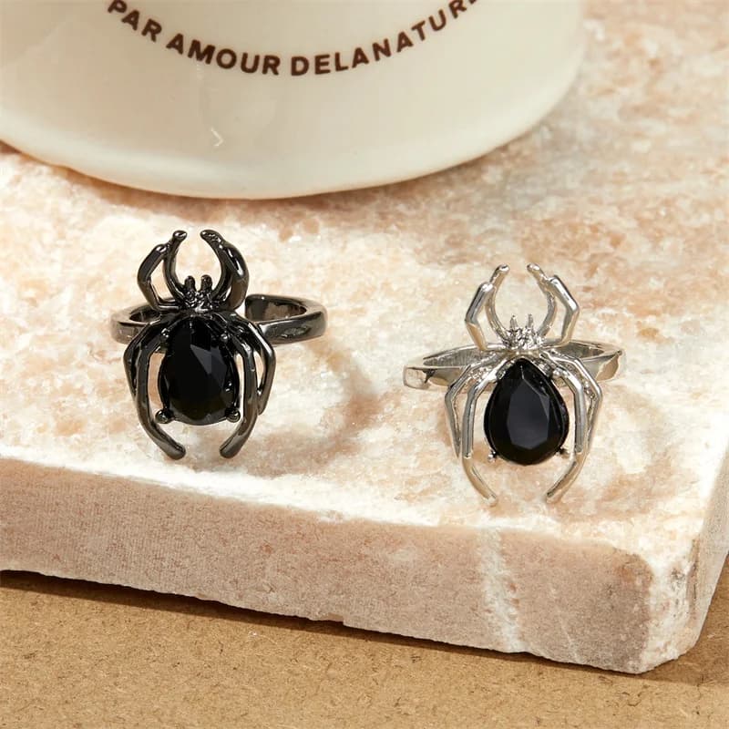 Регулируем отворен пръстен Spider с цирконий
